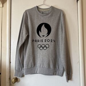 NEW Official Olympics Paris 2024 Gray Sweatshirt Pullover Logo | Adult Large